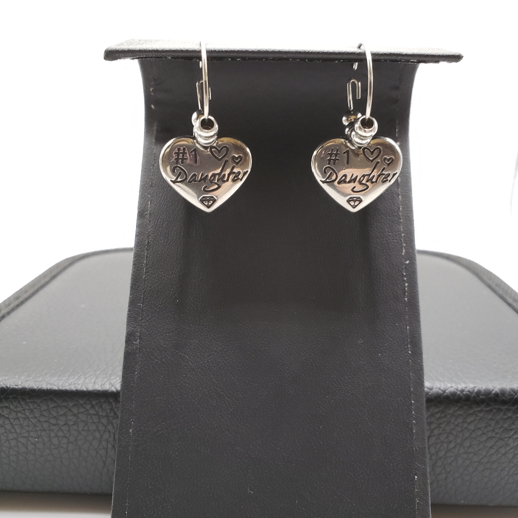 1 Daughter Locking Wire Hoop Earrings 22$